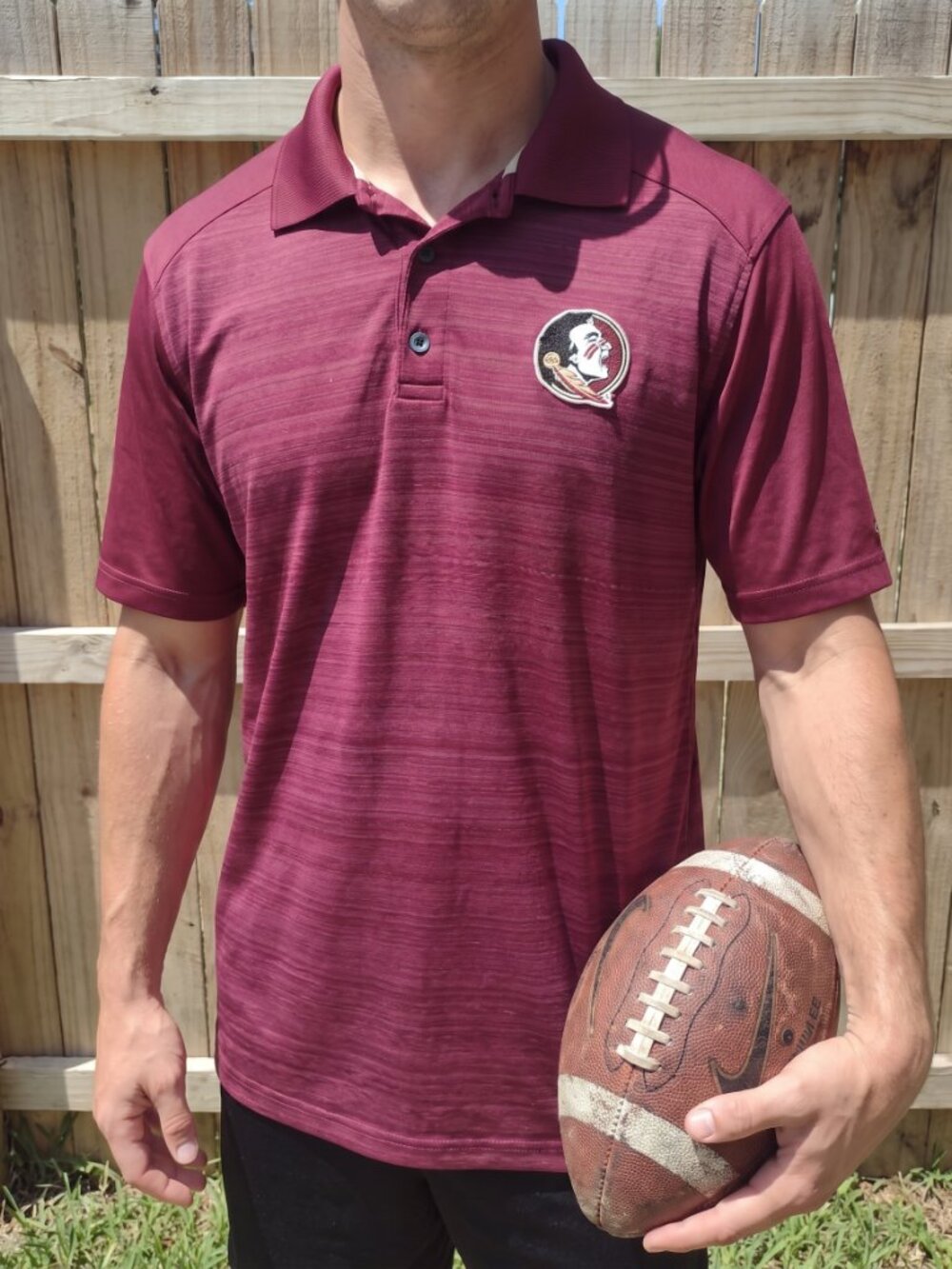 L Men's Champion Florida State Seminoles Polo Shirt FSU Short Sleeve Sports - Picture 2 of 8